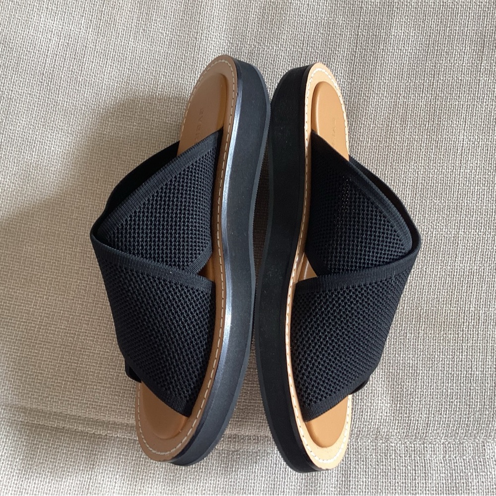 Everlane The ReKnit City Flatform Black Sandals 6.5 - Picture 3 of 7